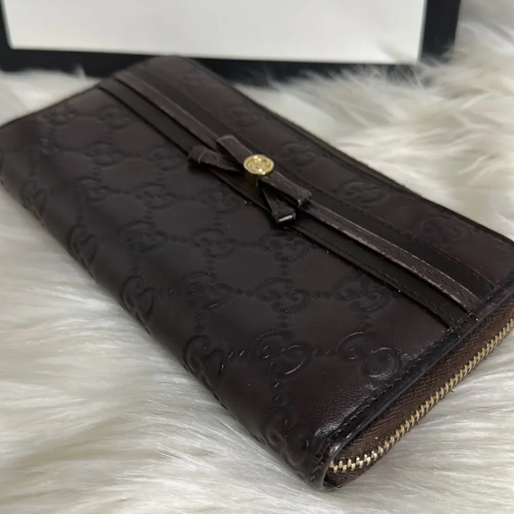 💯Authentic Guccissima Zipped Around Long Wallet 🍀